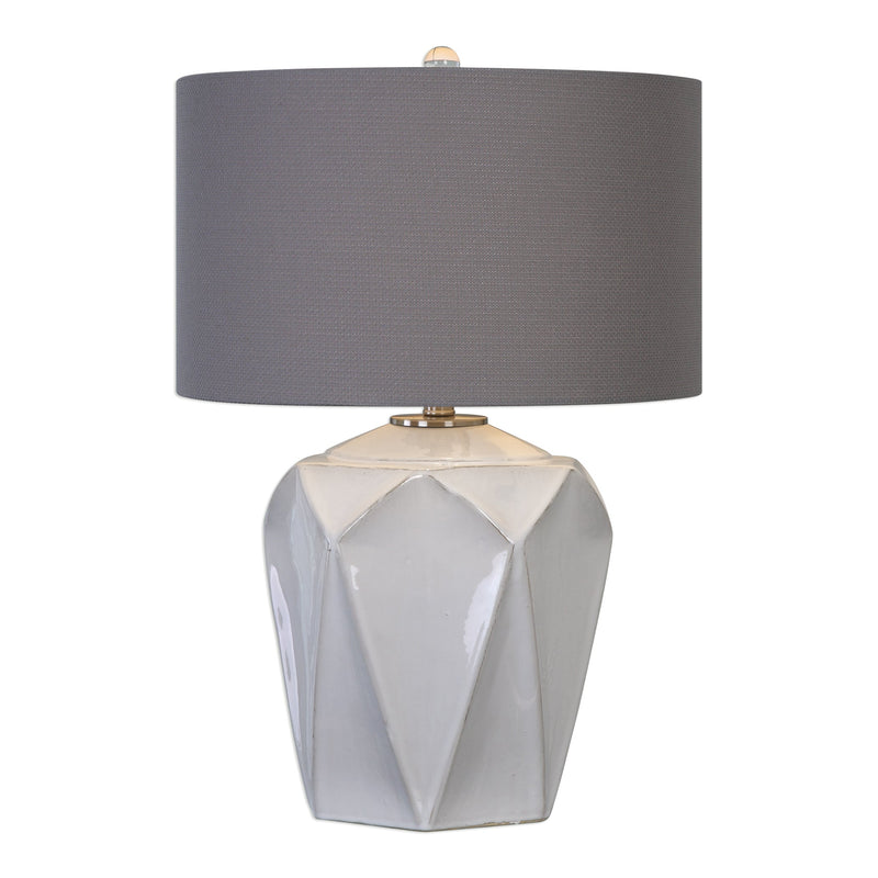 27227-1  Elvilar Gloss White Table Lamp