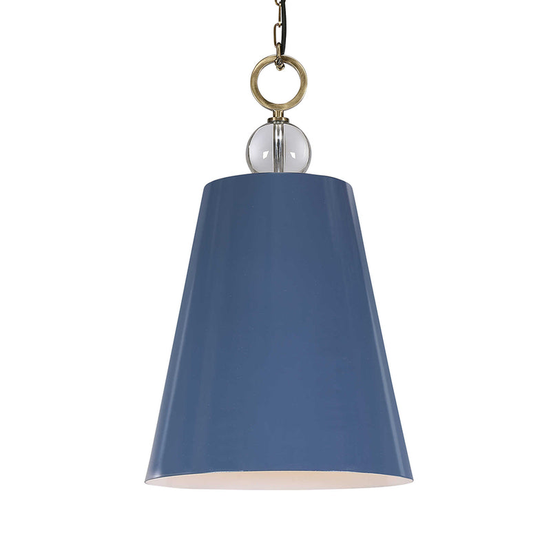 21516 Delray 1 Light Pendant Blue Ceiling Lamp