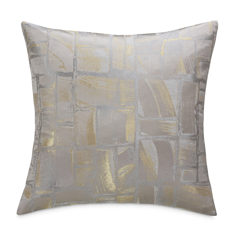 Glamtastic Ferrara Platinum Square Decorative Pillow (Set of 2)