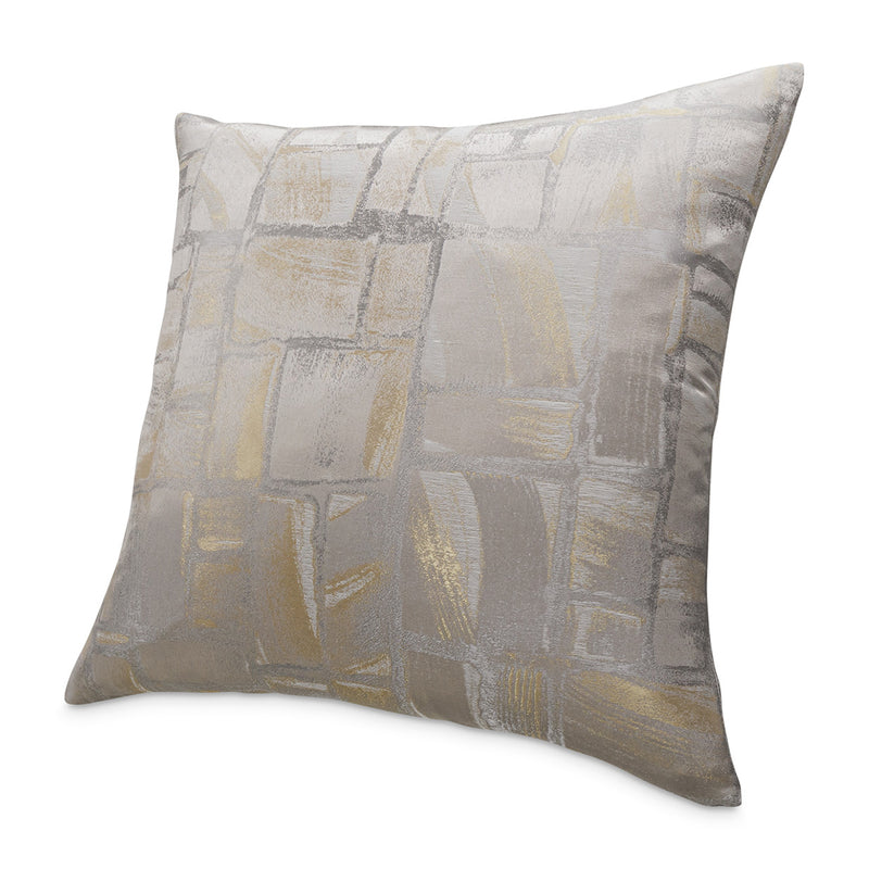 Glamtastic Ferrara Platinum Square Decorative Pillow (Set of 2)