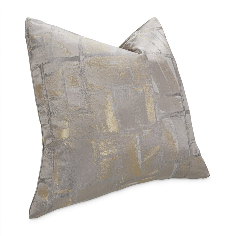 Glamtastic Ferrara Platinum Square Decorative Pillow (Set of 2)