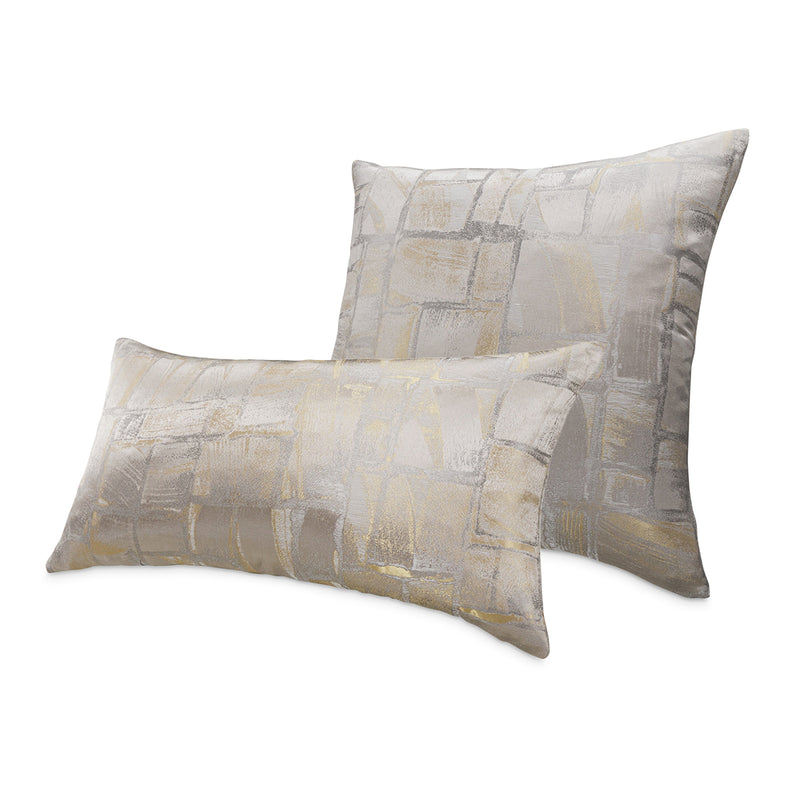 Glamtastic Ferrara Platinum Square Decorative Pillow (Set of 2)